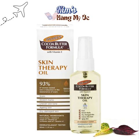 Dầu Dưỡng Da Mờ Rạn Da Palmer's Cocoa Butter Formula 60ml - Dưỡng ẩm, Làm mềm, Giảm vết sẹo, Phù hợp với mọi loại da