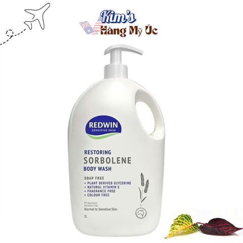 Sữa Tắm Dưỡng Ẩm Redwin 1L - Sữa Tắm Dịu Nhẹ Cho Da Nhạy Cảm, Sử Dụng Tắm Ướt & Tắm Khô, Phù Hợp Với Mọi Loại Da