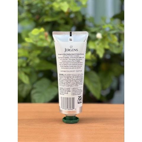 Kem Dưỡng Da Tay & Body Jergens Ultra Healing+ 100ml - Giảm Khô & Sần Sùi, Cấp Ẩm Sâu, Không Nhờn Rít, Dưỡng Da Mềm Mại