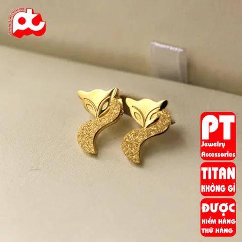 Bông tai nữ titan cao cấp thời trang trangsucpt không đen giá rẻ PTBTNT03 400192