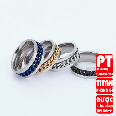 Nhẫn Titan Nam Cao Cấp - Thiết Kế Đẳng Cấp, Chống Gỉ và Chống Trầy, Phụ Kiện Thời Trang Đa Dạng Màu Sắc, Quà Tặng Ý Nghĩa