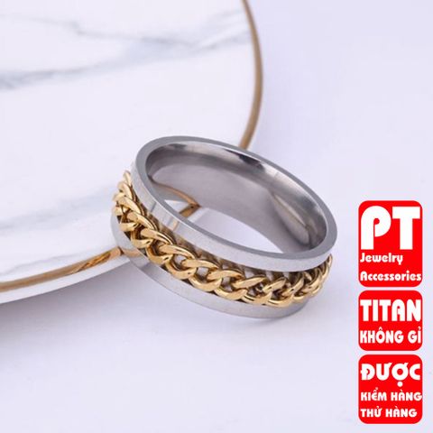 Nhẫn Titan Nam Cao Cấp - Thiết Kế Đẳng Cấp, Chống Gỉ và Chống Trầy, Phụ Kiện Thời Trang Đa Dạng Màu Sắc, Quà Tặng Ý Nghĩa