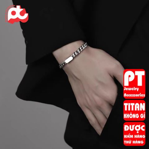 Lắc Tay Titan Cao Cấp Nam Nữ - Phụ Kiện Thời Trang Mạnh Mẽ, Bền Bỉ - Đeo Tay Chống Gỉ, Thiết Kế Đẳng Cấp, Màu Bạc