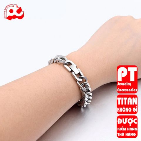 Lắc Tay Nam Titan Cao Cấp - Phong Cách Mạnh Mẽ, Bền Bỉ, Không Gỉ, Phụ Kiện Thời Trang Nam 10mm