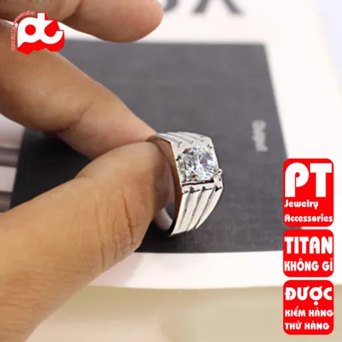 Nhẫn nam inox cao cấp thời trang titan cao cấp thời trang titan thép không gỉ 3 sọc PTNNA229 400304