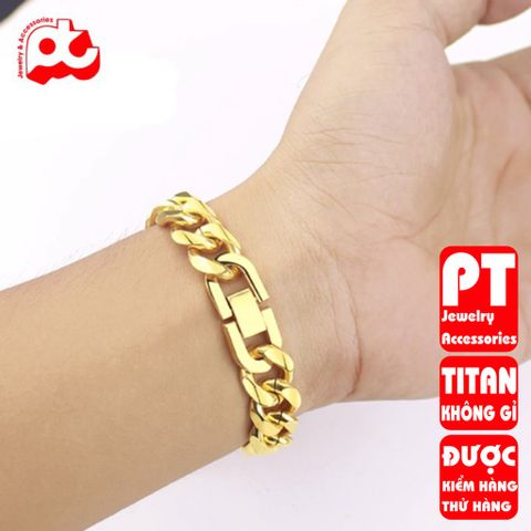 Lắc Tay Nam Titan Cao Cấp - Phong Cách Mạnh Mẽ, Chống Gỉ, Thời Trang Nam Tính, Quà Tặng Đặc Biệt, Độ Bền Cao 13mm