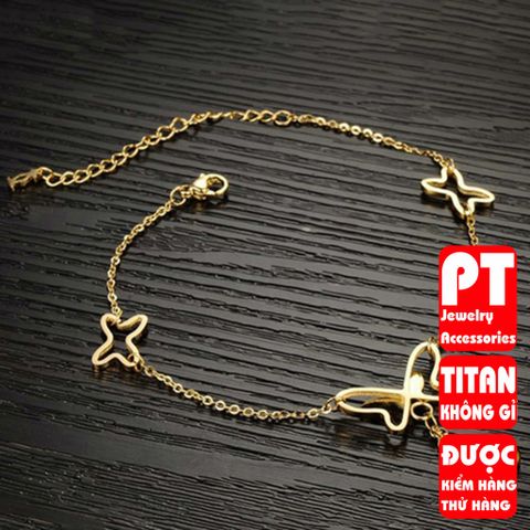 Lắc chân nữ hình bướm hỡ titan cao cấp thời trang PT Jewelry & Accessories 400385
