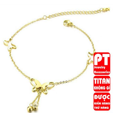 Lắc chân nữ hình bướm hỡ titan cao cấp thời trang PT Jewelry & Accessories 400385