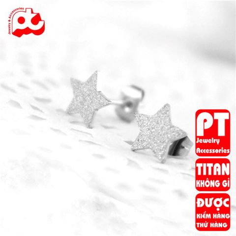 Bông tai nữ titan cao cấp thời trang PT Jewelry & Accessories không đen giá rẻ PTBTNT15 400398