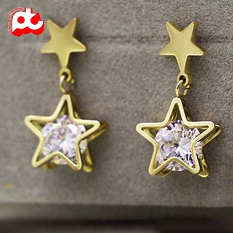 Bông tai nữ titan cao cấp thời trang PT Jewelry & Accessories không đen giá rẻ PTBTNT16 400401