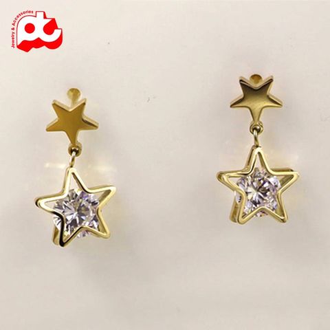 Bông tai nữ titan cao cấp thời trang PT Jewelry & Accessories không đen giá rẻ PTBTNT16 400401
