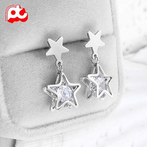 Bông tai nữ titan cao cấp thời trang PT Jewelry & Accessories không đen giá rẻ PTBTNT16 400401