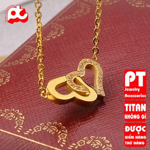 Dây chuyền nữ titan cao cấp thời trang trangsucpt không đen giá rẻ PTDCNT113 400404