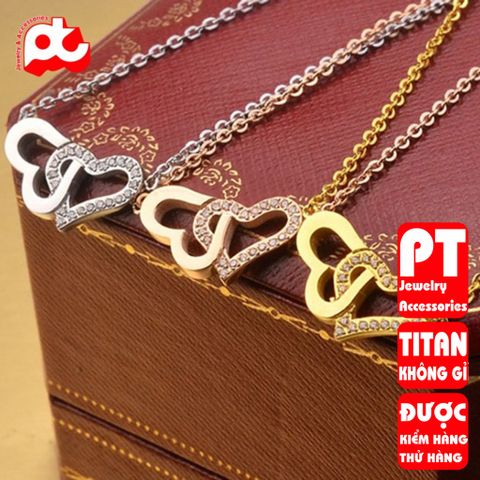 Dây chuyền nữ titan cao cấp thời trang trangsucpt không đen giá rẻ PTDCNT113 400404