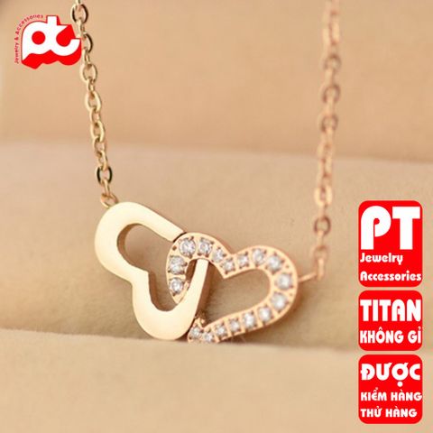 Dây chuyền nữ titan cao cấp thời trang trangsucpt không đen giá rẻ PTDCNT113 400404