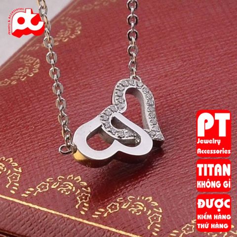 Dây chuyền nữ titan cao cấp thời trang trangsucpt không đen giá rẻ PTDCNT113 400404