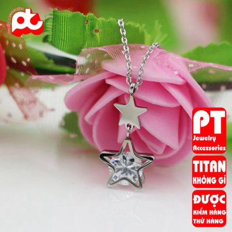 Dây chuyền nữ titan cao cấp thời trang trangsucpt không đen giá rẻ PTDCNT131 400408