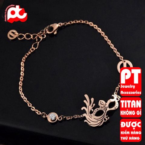 Lắc tay nữ titan cao cấp thời trang trangsucpt không đen giá rẻ PTLTNT13 400432