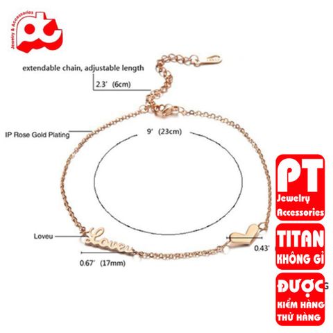Lắc Chân Nữ Titan Cao Cấp - Phong Cách Thanh Lịch, Không Gỉ, Dành Cho Da Nhạy Cảm - Quà Tặng Hoàn Hảo