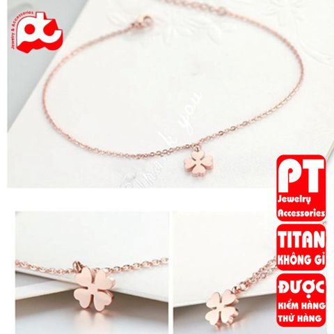 Lắc chân nữ titan cao cấp thời trang trangsucpt không đen giá rẻ PTLCNT62 400440