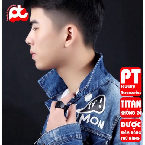 Nhẫn nam titan thời trang mặt trơn vuông to inox cao cấp không gỉ PT Jewelry & Accessories PTNNA25 400489