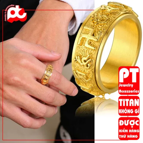 Nhẫn titan thép không gỉ nam inox cao cấp thời trang trangsucpt màu PTNNA22 400548
