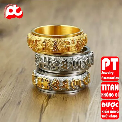Nhẫn titan thép không gỉ nam inox cao cấp thời trang trangsucpt màu PTNNA22 400548
