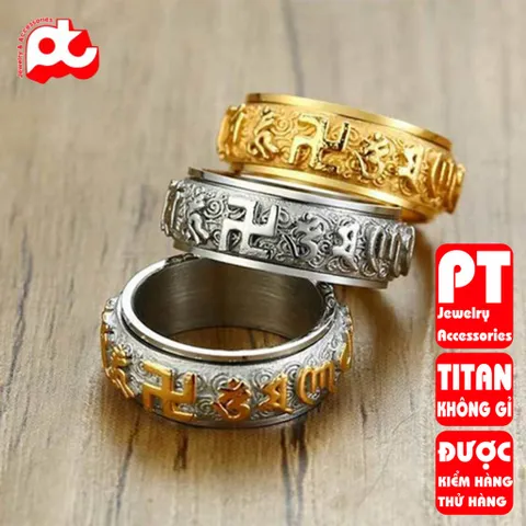 Nhẫn titan thép không gỉ nam inox cao cấp thời trang trangsucpt màu PTNNA22 400548