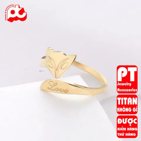 Nhẫn nữ titan cao cấp thời trang trangsucpt không đen giá rẻ trangsucpt PTNNT44 400551