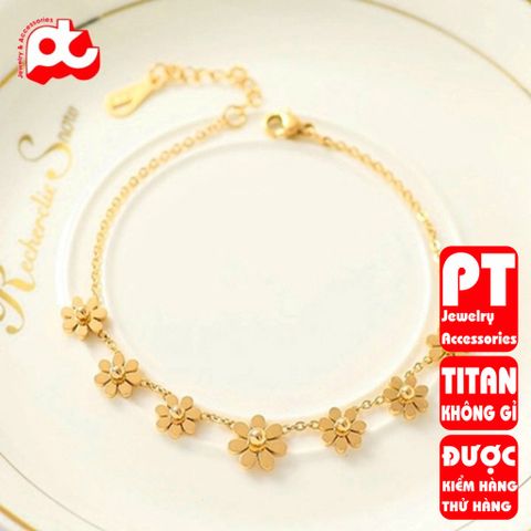 Lắc tay nữ titan cao cấp thời trang trangsucpt không đen giá rẻ PTLTNT05 400561