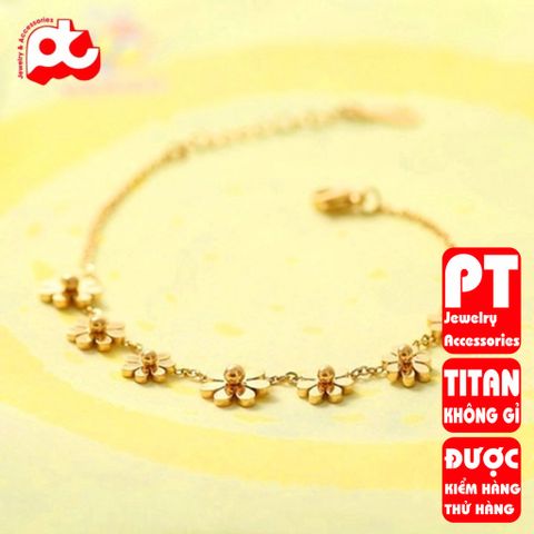Lắc tay nữ titan cao cấp thời trang trangsucpt không đen giá rẻ PTLTNT05 400561