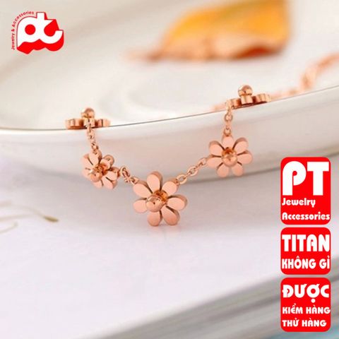 Lắc tay nữ titan cao cấp thời trang trangsucpt không đen giá rẻ PTLTNT05 400561