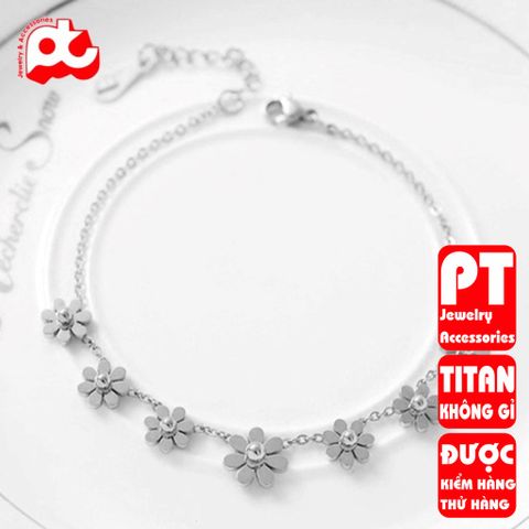 Lắc tay nữ titan cao cấp thời trang trangsucpt không đen giá rẻ PTLTNT05 400561
