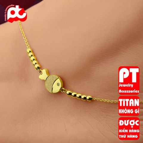 Lắc chân nữ titan cao cấp thời trang trangsucpt không đen giá rẻ PTLCNT41 400565