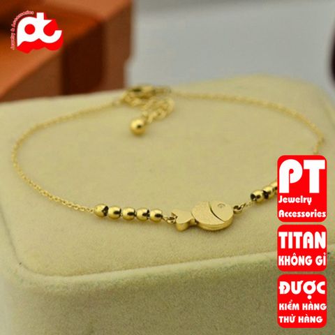 Lắc chân nữ titan cao cấp thời trang trangsucpt không đen giá rẻ PTLCNT41 400565