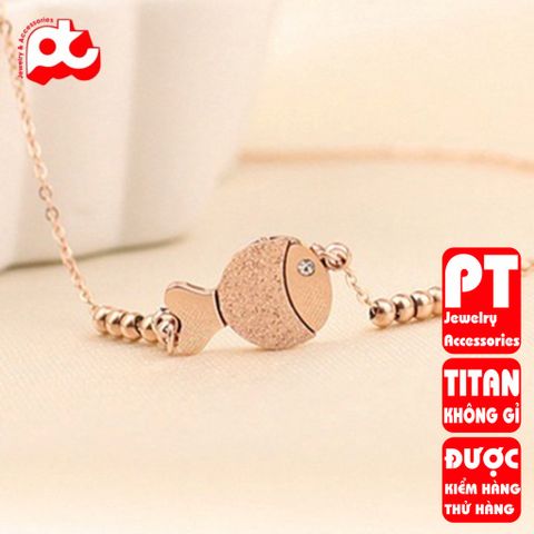 Lắc chân nữ titan cao cấp thời trang trangsucpt không đen giá rẻ PTLCNT41 400565