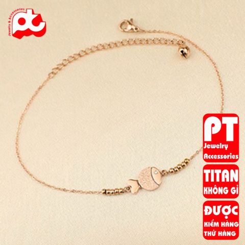 Lắc chân nữ titan cao cấp thời trang trangsucpt không đen giá rẻ PTLCNT41 400565