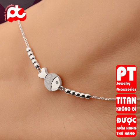 Lắc chân nữ titan cao cấp thời trang trangsucpt không đen giá rẻ PTLCNT41 400565