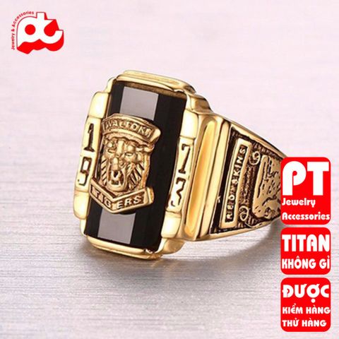 Nhẫn nam cao cấp thời trang inox titan thép không gỉ sư tử 1973 trangsucpt đá đỏ màu PTNNA218 400574