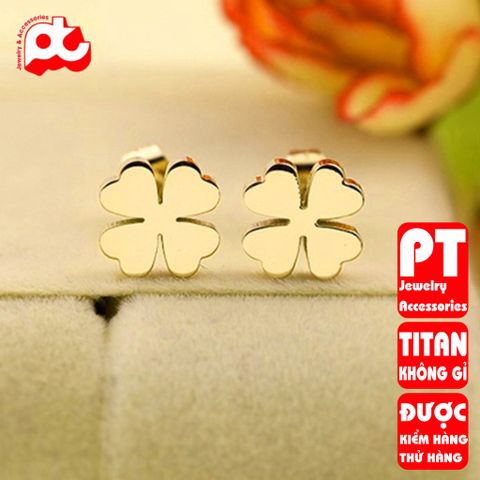 Bông tai nữ titan cao cấp thời trang trangsucpt không đen giá rẻ PTBTNT09 400576