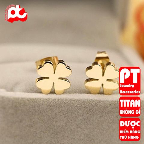 Bông tai nữ titan cao cấp thời trang trangsucpt không đen giá rẻ PTBTNT09 400576