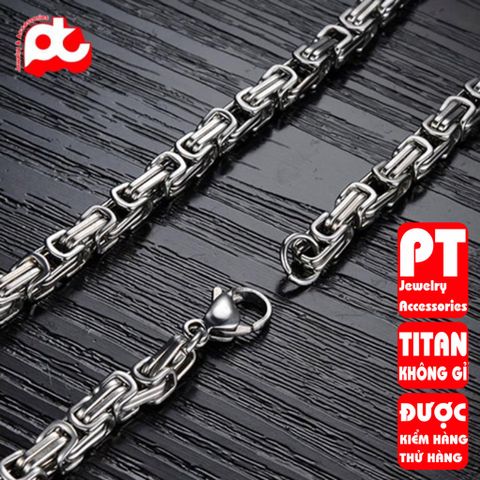 Dây chuyền nam inox thời trang ziczac  PT Jewelry & Accessories 10mm thép không gỉ PTDCNA26 400584