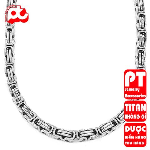 Dây chuyền nam inox thời trang ziczac  PT Jewelry & Accessories 10mm thép không gỉ PTDCNA26 400584