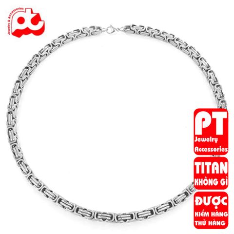 Dây chuyền nam inox thời trang ziczac  PT Jewelry & Accessories 10mm thép không gỉ PTDCNA26 400584