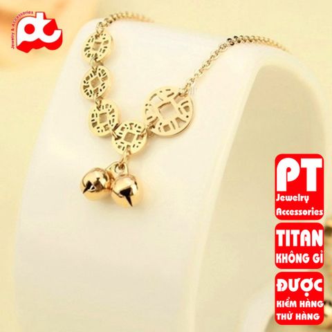 Lắc chân nữ titan cao cấp thời trang trangsucpt không đen giá rẻ PTLCNT43 400586