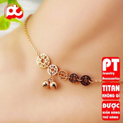 Lắc chân nữ titan cao cấp thời trang trangsucpt không đen giá rẻ PTLCNT43 400586