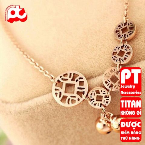 Lắc chân nữ titan cao cấp thời trang trangsucpt không đen giá rẻ PTLCNT43 400586