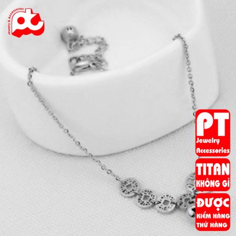 Lắc chân nữ titan cao cấp thời trang trangsucpt không đen giá rẻ PTLCNT43 400586