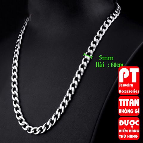 Dây Chuyền Nam Titan Cao Cấp - Phong Cách Mạnh Mẽ, Sang Trọng, Chống Oxy Hóa, An Toàn Cho Da, Quà Tặng Ý Nghĩa