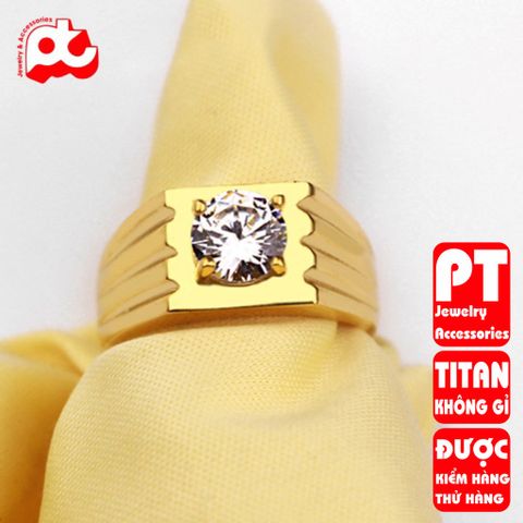 Nhẫn nam inox cao cấp thời trang titan thép không gỉ 3 sọc PTNNA238 400598